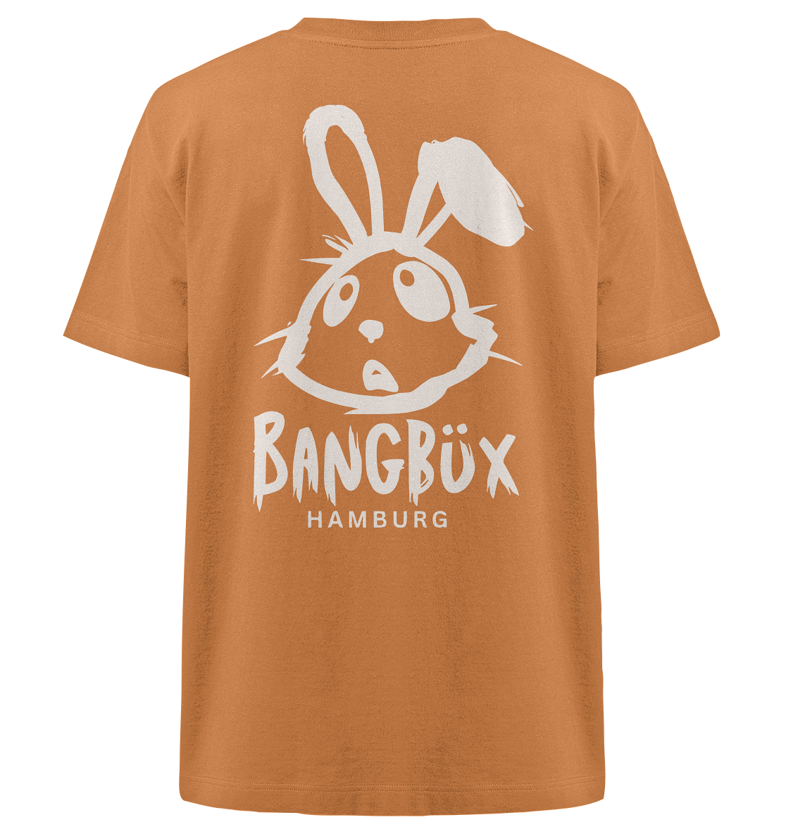 Heavy Oversized Organic Shirt "bunny white" (print)