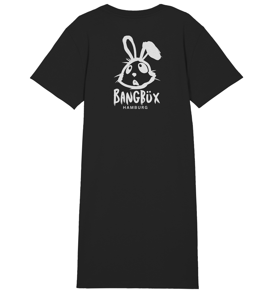 Ladies Organic Shirt Dress "bunny white" (print)
