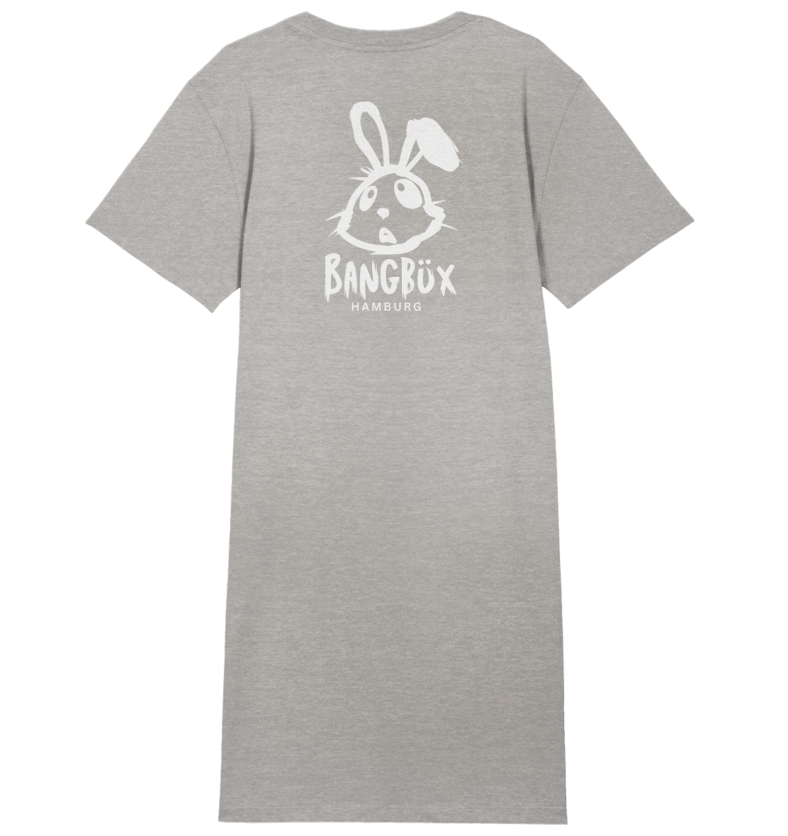Ladies Organic Shirt Dress "bunny white" (print)