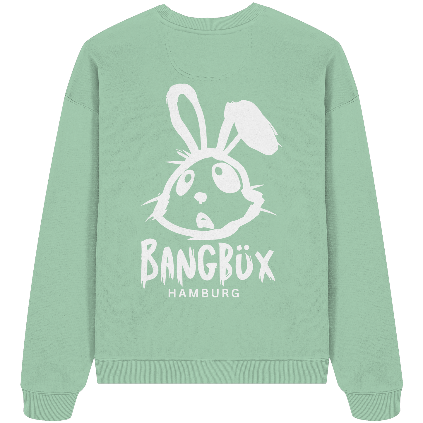 BANGBÜX Streetwear (white bunny) - Organic Oversize Sweatshirt