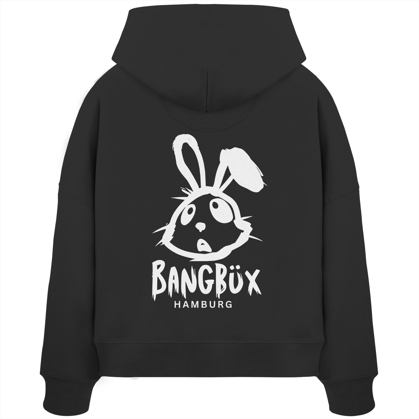 BANGBÜX Streetwear (white bunny) - Womens Organic Boxcut Hoodie