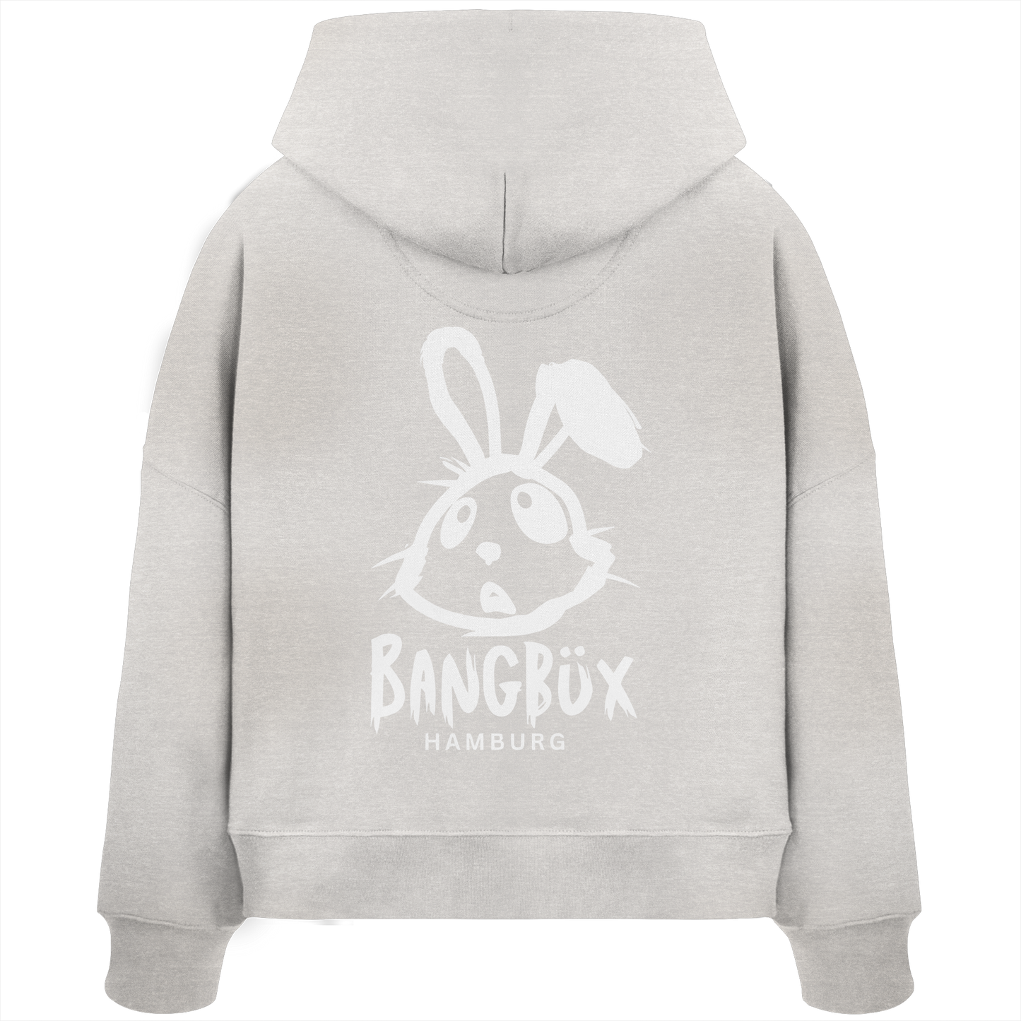 BANGBÜX Streetwear (white bunny) - Womens Organic Boxcut Hoodie