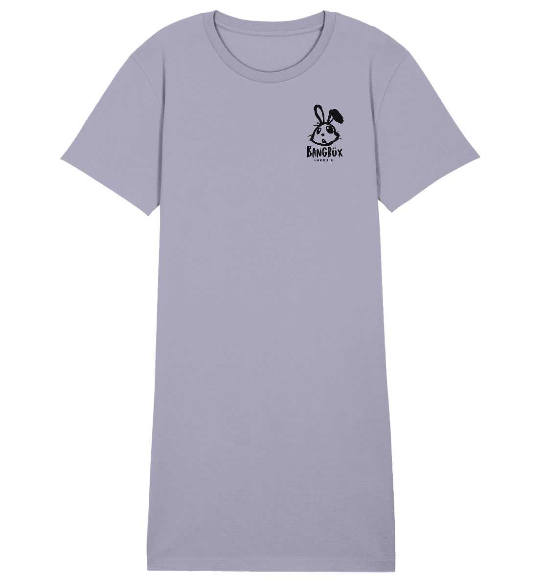 Ladies Organic Shirt Dress "bunny black" (print)