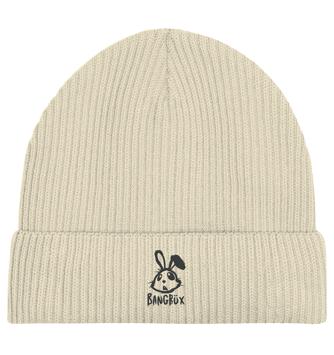 BANGBÜX Beanie (black bunny) - Organic Fisherman Beanie