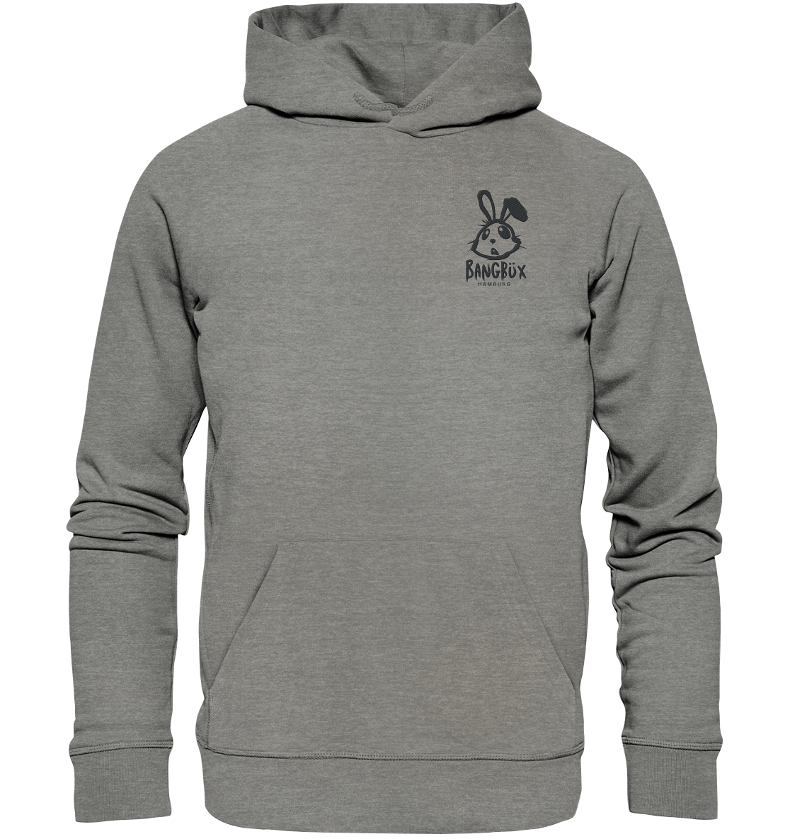 Hamburg-Edition - Organic Hoodie "bunny black" (Stick)