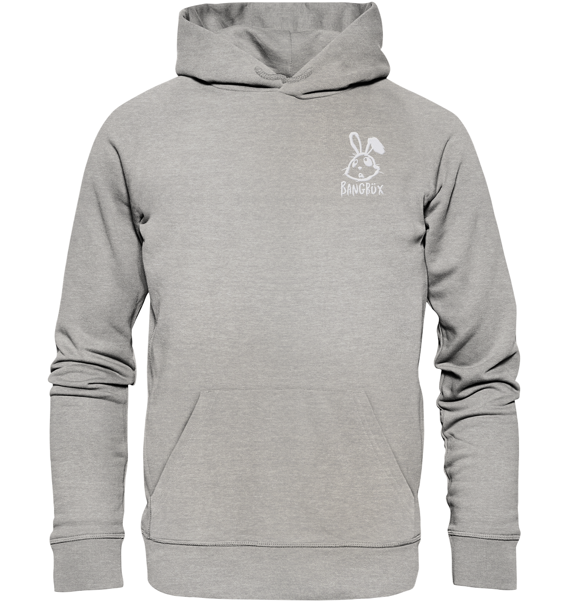 Stick-Kollektion "bunny white" - Organic Hoodie (Stick) by BANGBÜX