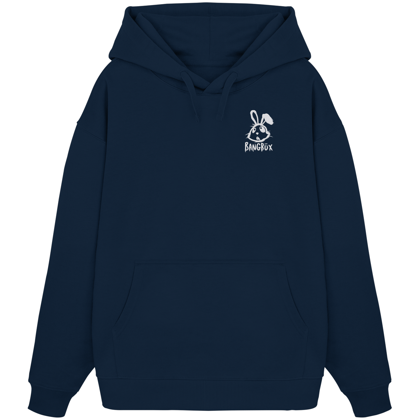 BANGBÜX Streetwear (white bunny) - Organic Oversize Hoodie (Stick)