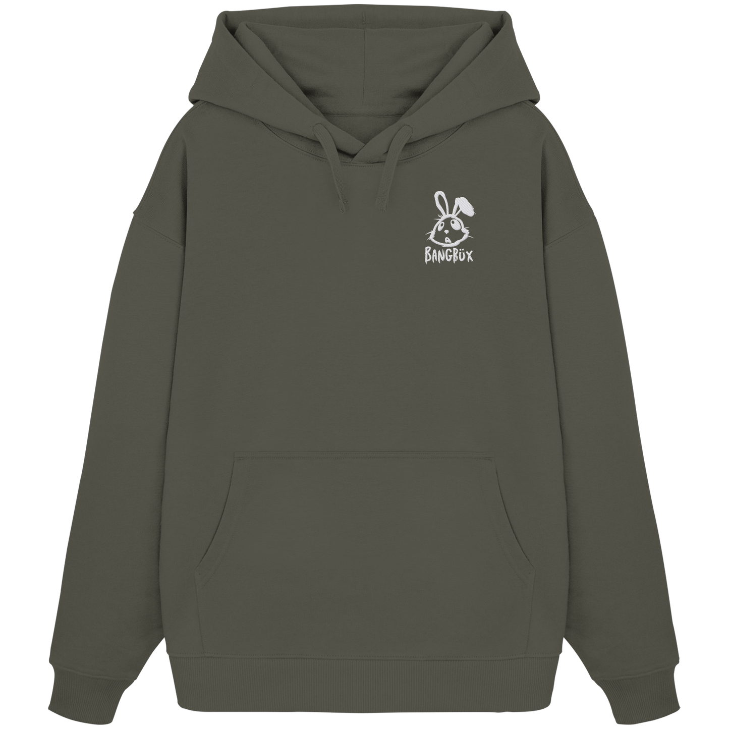 BANGBÜX Streetwear (white bunny) - Organic Oversize Hoodie (Stick)