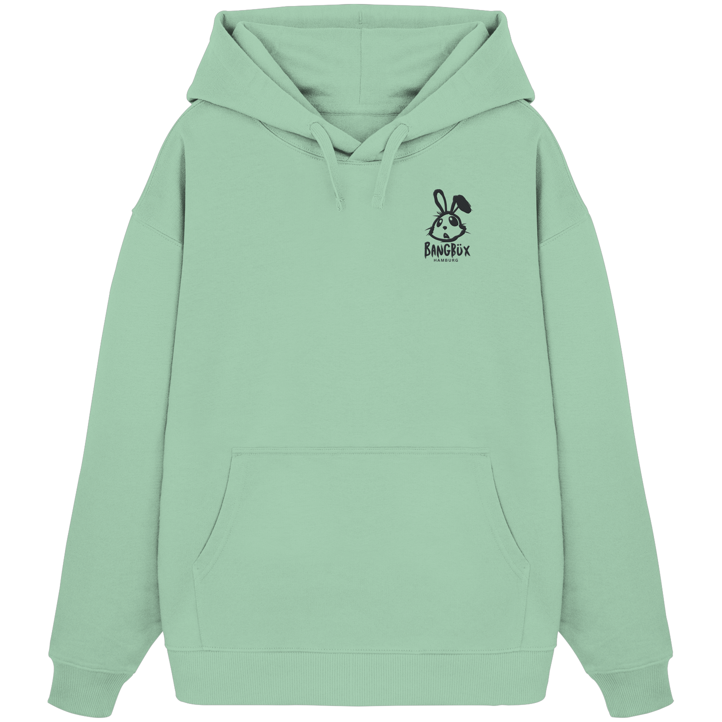 BANGBÜX Streetwear (bunny black) - Organic Oversize Hoodie (Stick)