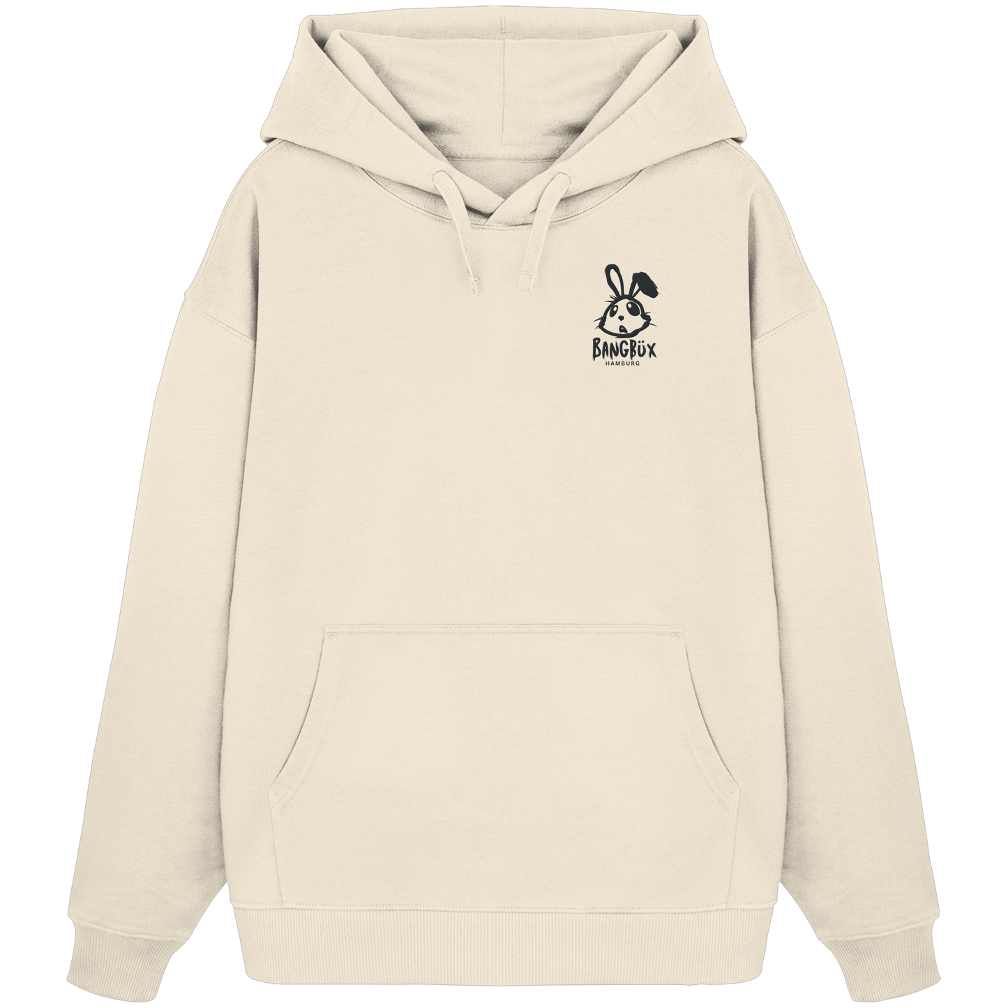 BANGBÜX Streetwear (bunny black) - Organic Oversize Hoodie (Stick)