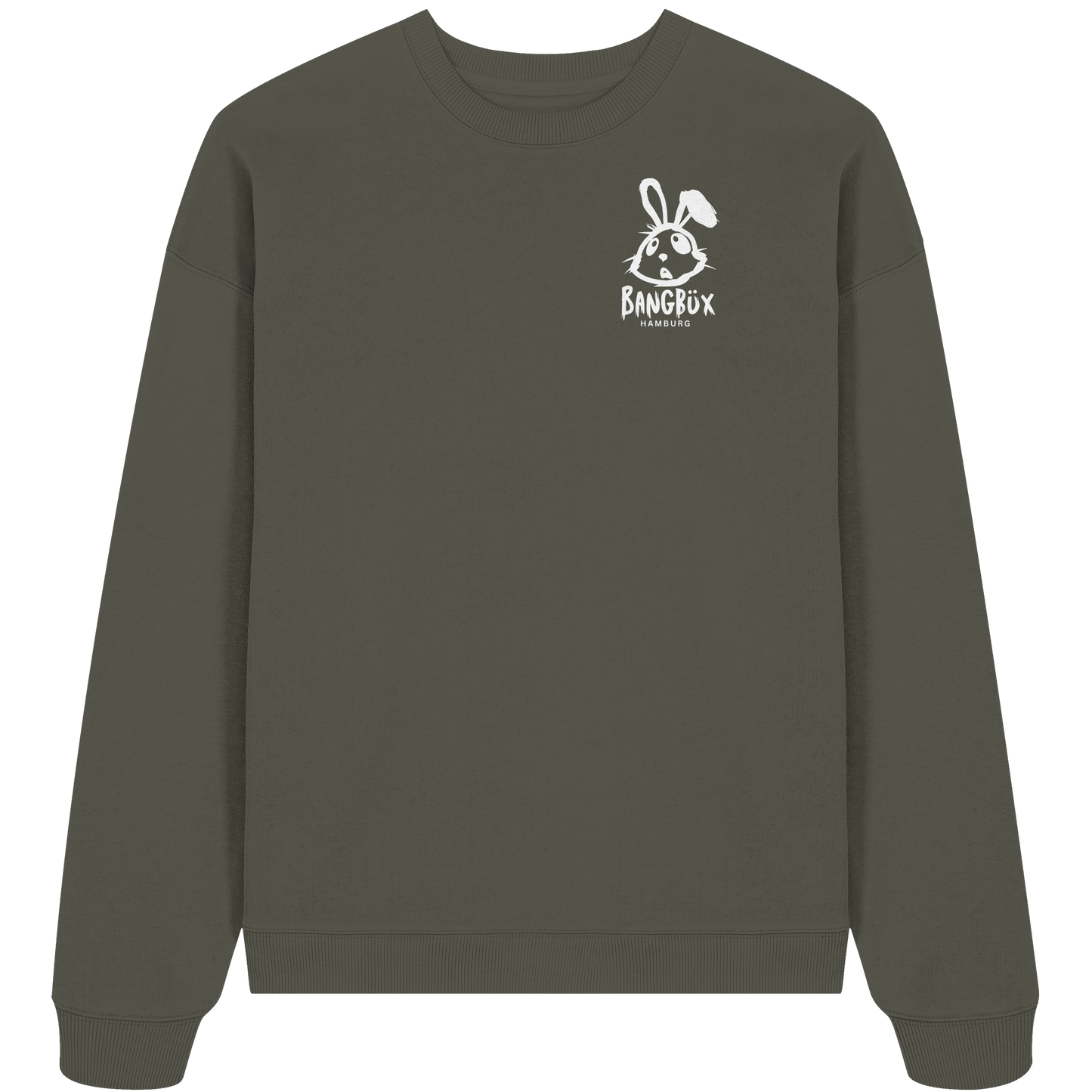 BANGBÜX Streetwear (white bunny) - Organic Oversize Sweatshirt