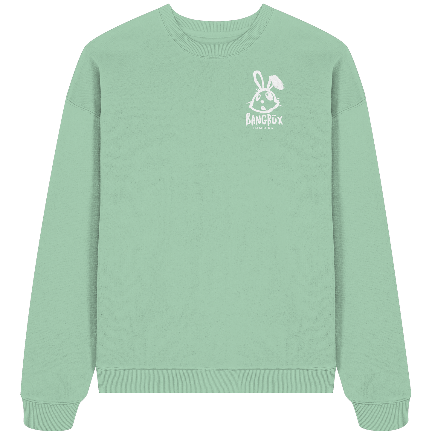 BANGBÜX Streetwear (white bunny) - Organic Oversize Sweatshirt
