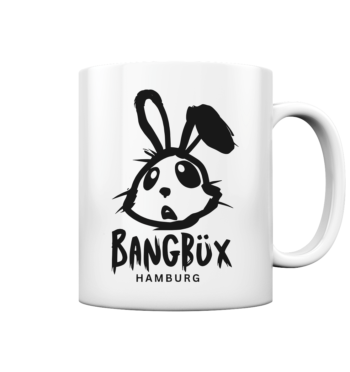 Tasse glossy "bunny black" (print)