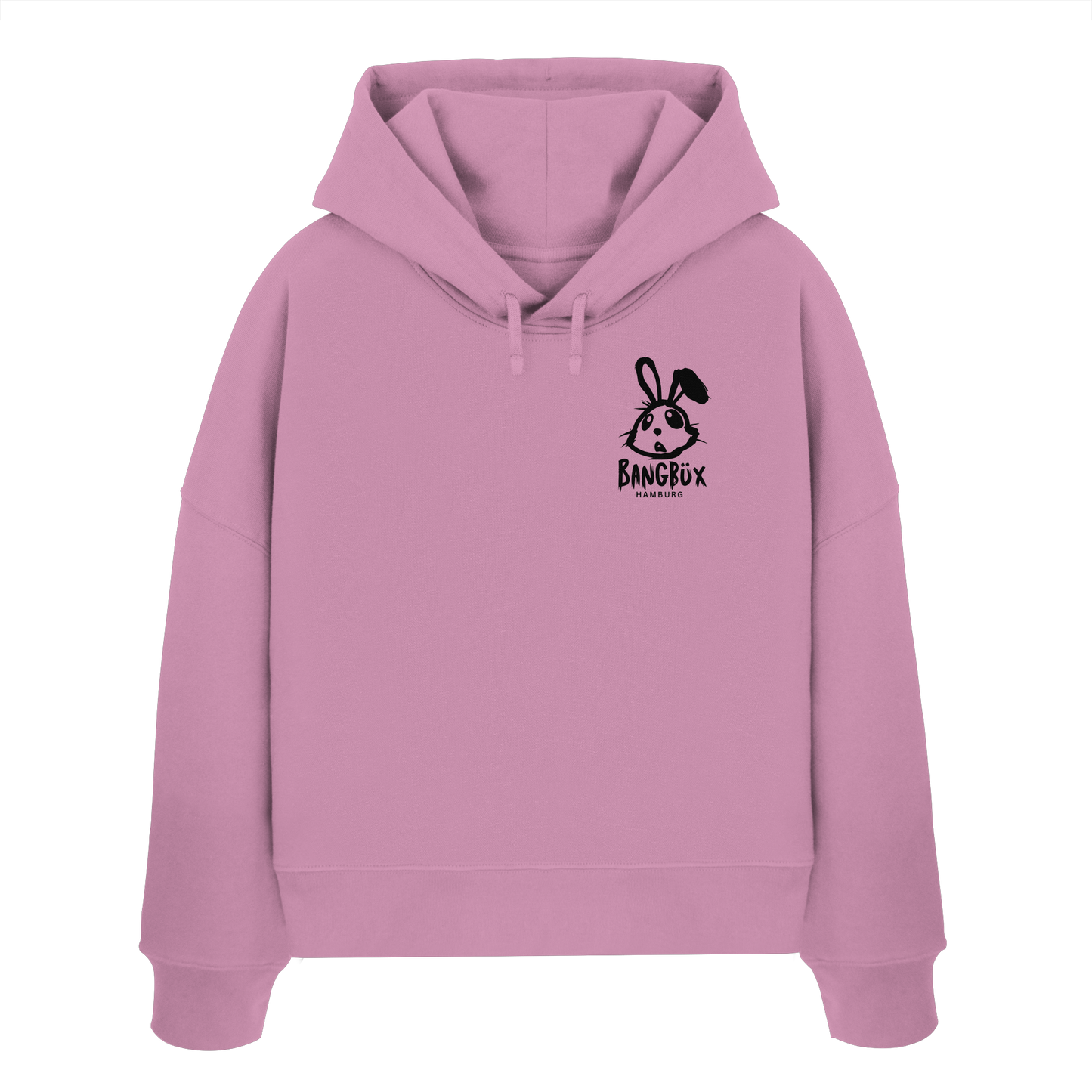 BANGBÜX Streetwear (bunny black) - Womens Organic Boxcut Hoodie