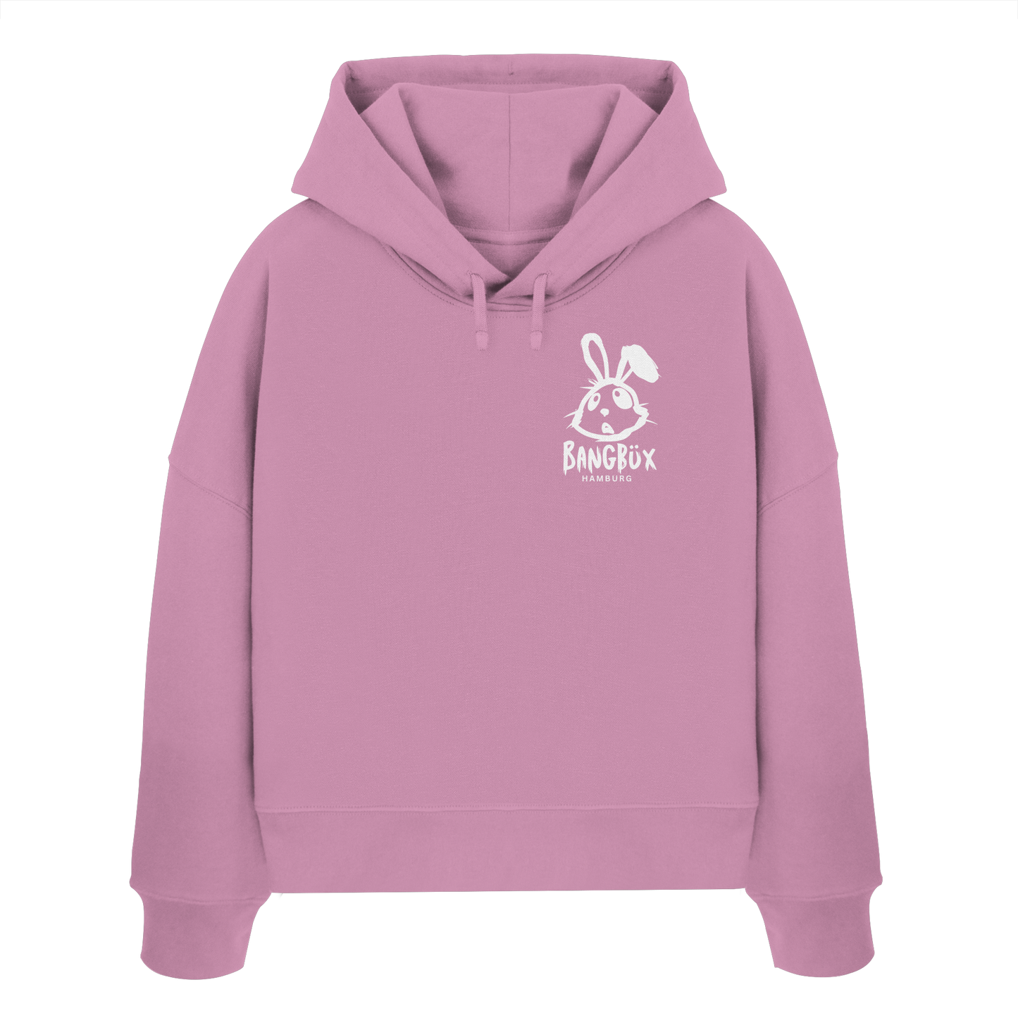 BANGBÜX Streetwear (white bunny) - Womens Organic Boxcut Hoodie