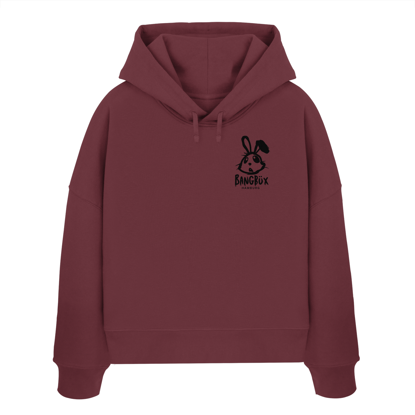 BANGBÜX Streetwear (bunny black) - Womens Organic Boxcut Hoodie