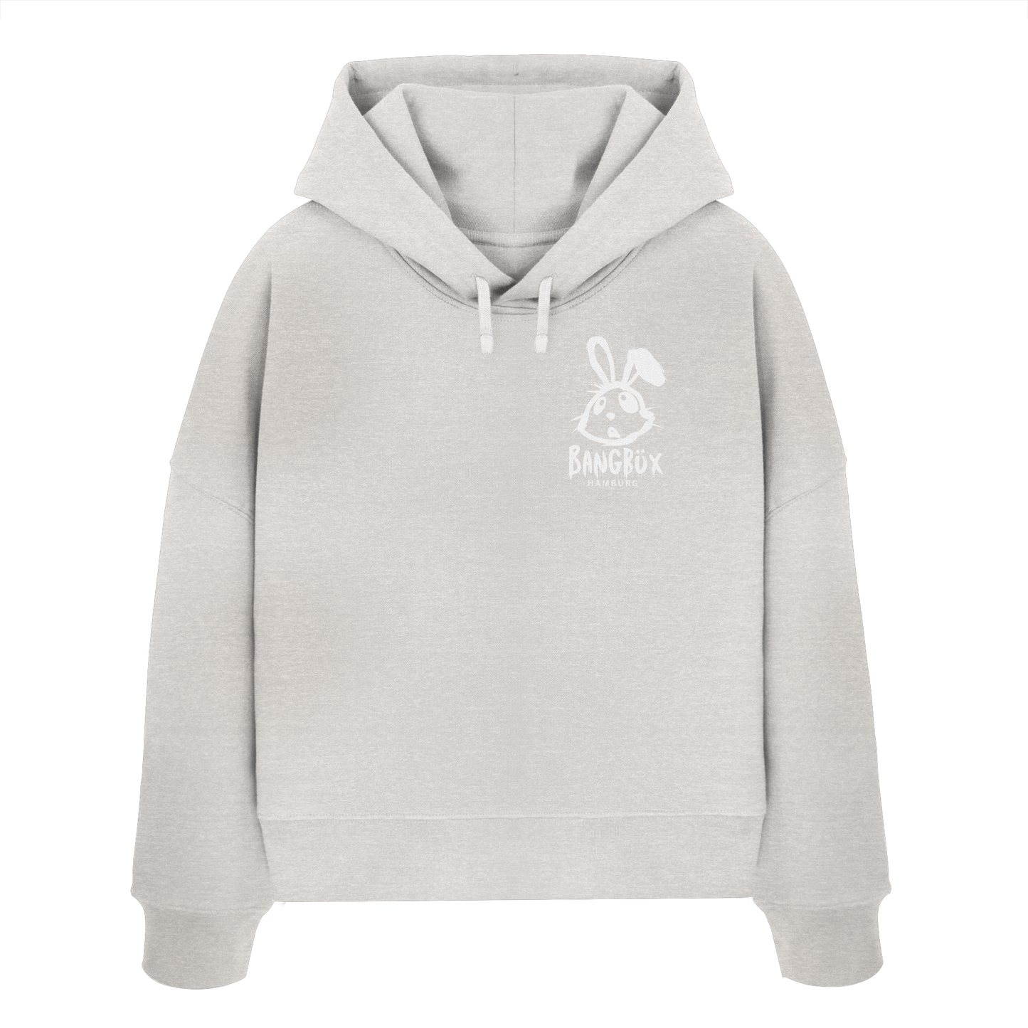 BANGBÜX Streetwear (white bunny) - Womens Organic Boxcut Hoodie