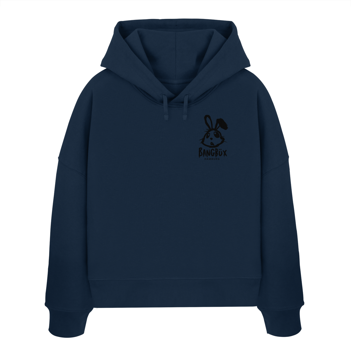 BANGBÜX Streetwear (bunny black) - Womens Organic Boxcut Hoodie