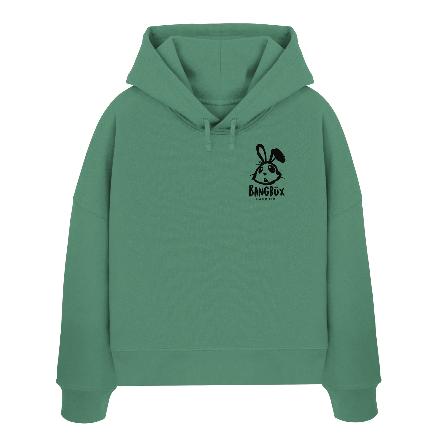 BANGBÜX Streetwear (bunny black) - Womens Organic Boxcut Hoodie