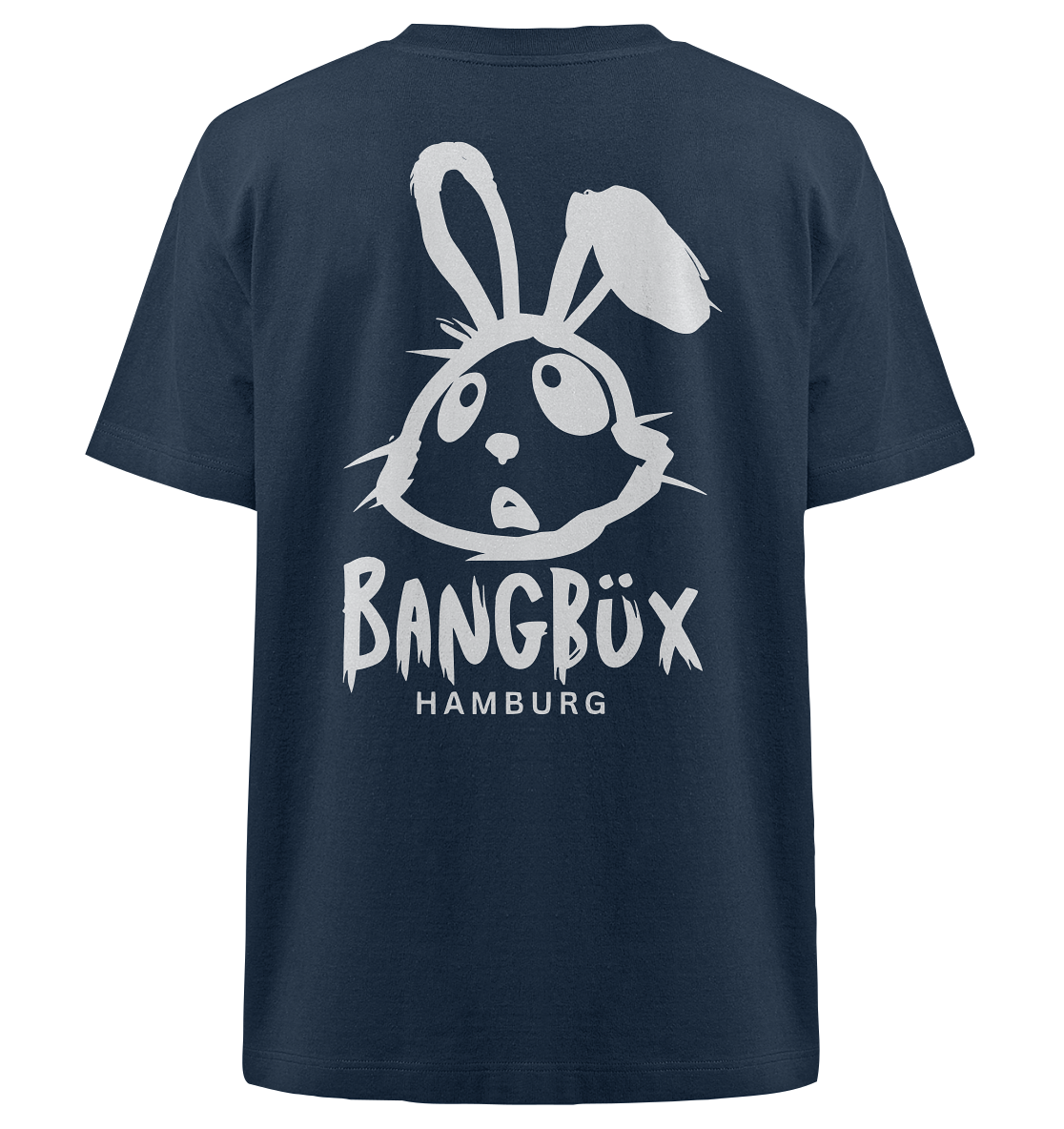 Heavy Oversized Organic Shirt "bunny white" (print)
