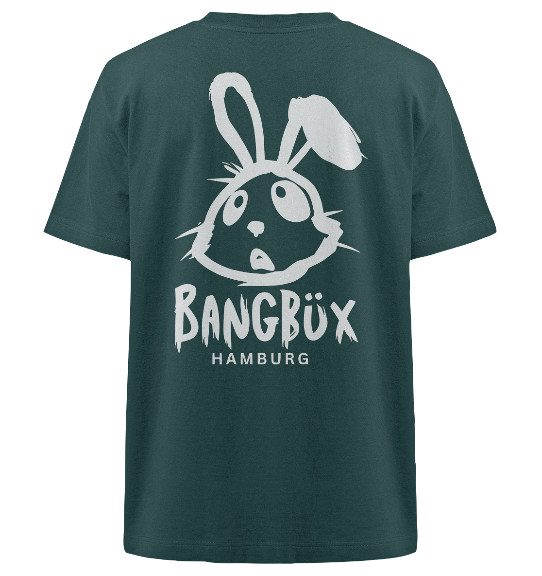 Heavy Oversized Organic Shirt "bunny white" (print)