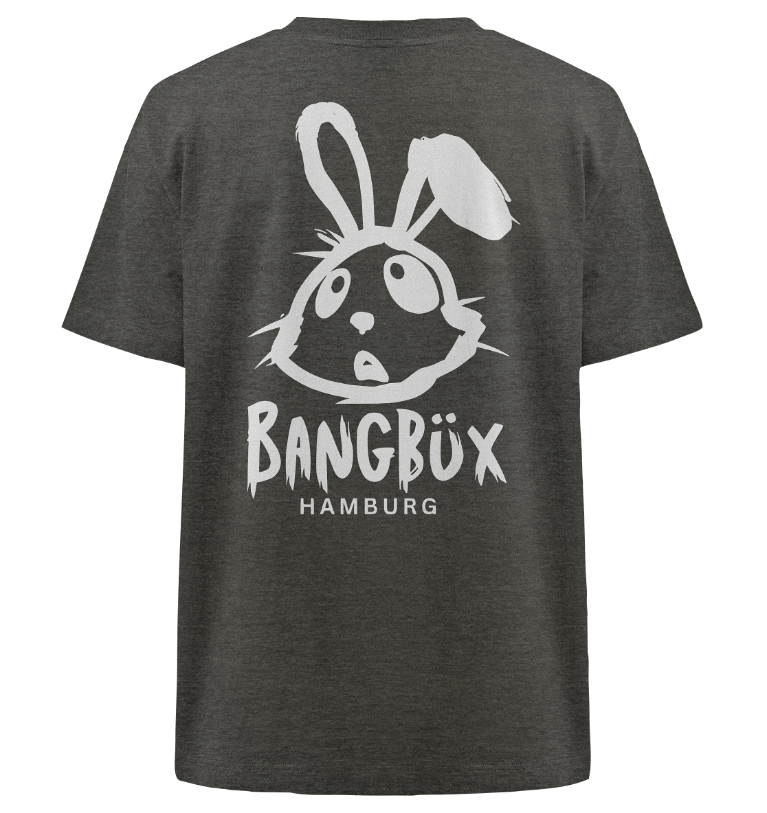 Heavy Oversized Organic Shirt "bunny white" (print)