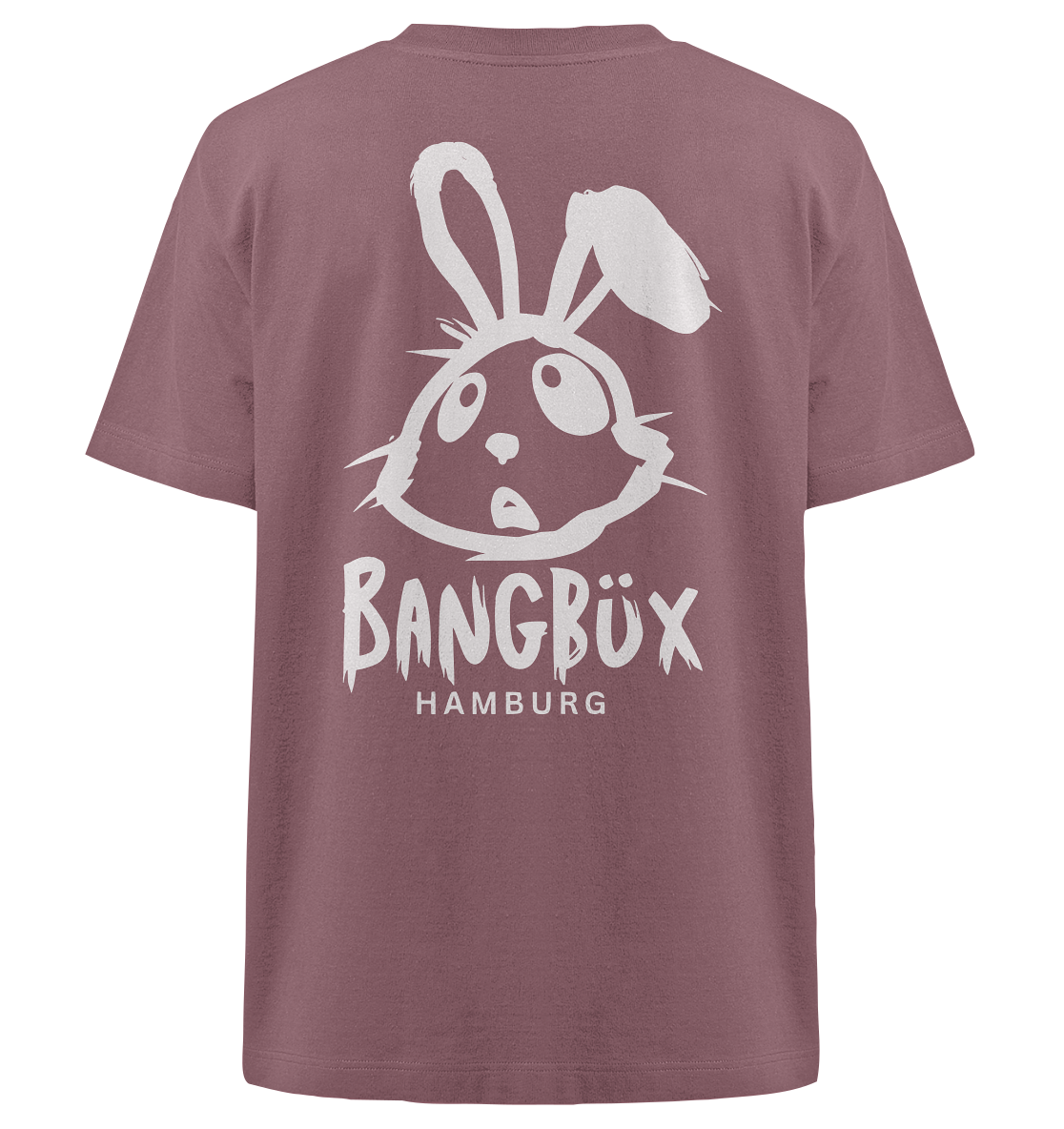 Heavy Oversized Organic Shirt "bunny white" (print)