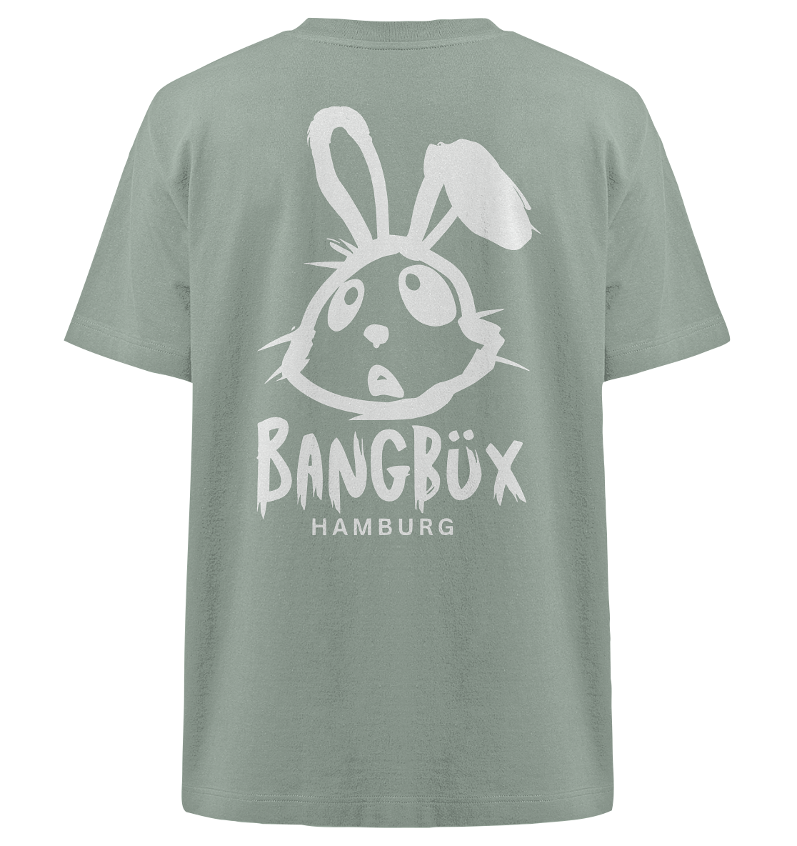 Heavy Oversized Organic Shirt "bunny white" (print)