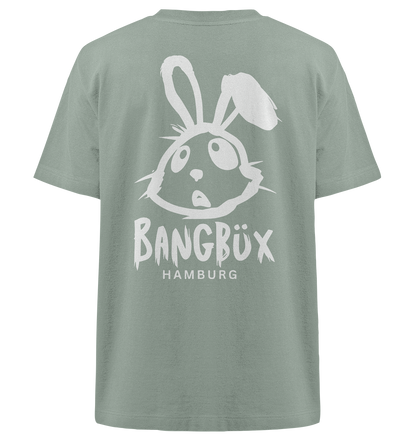 Heavy Oversized Organic Shirt "bunny white" (print)