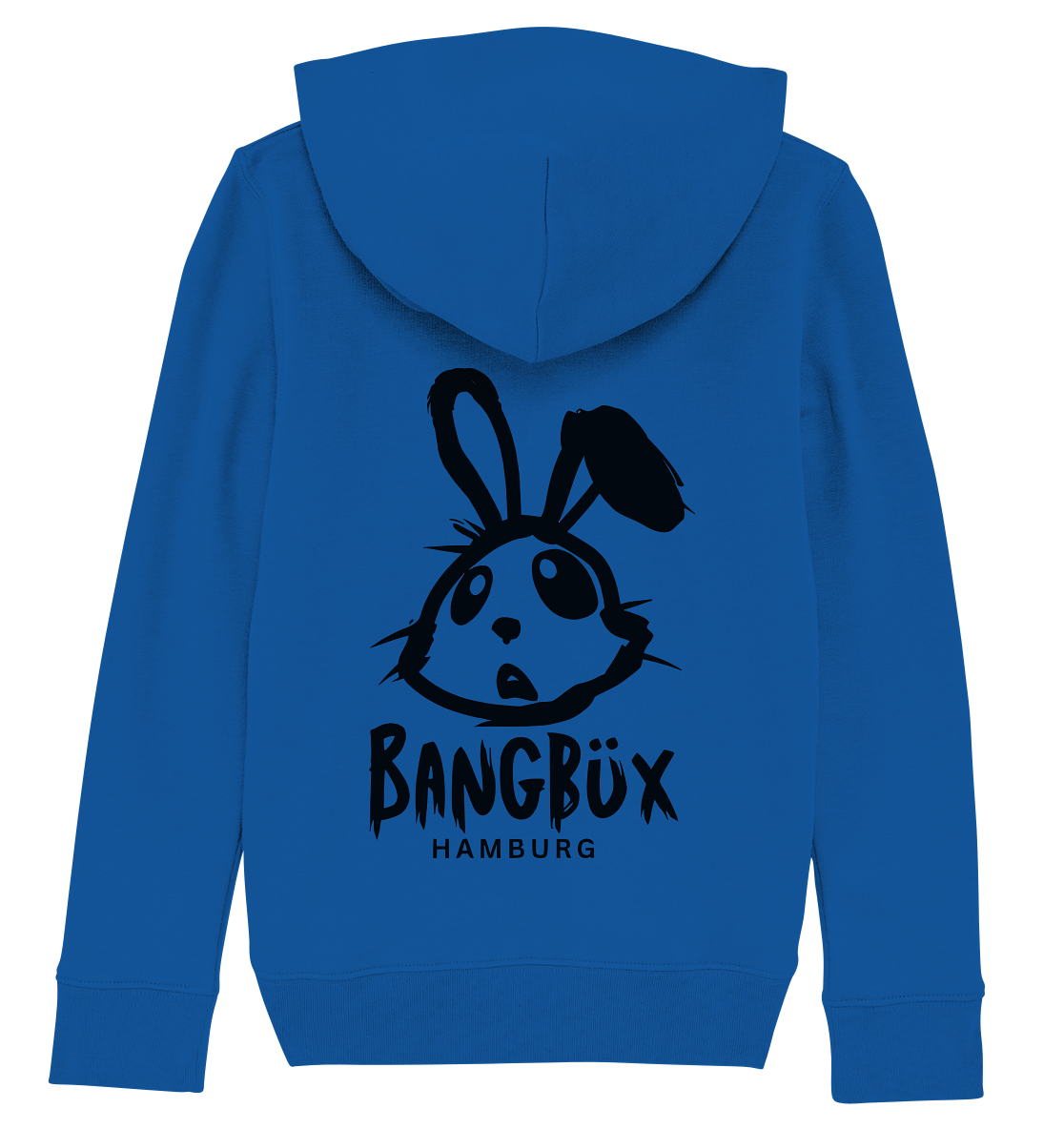 Kids Organic Hoodie "bunny black" (print)