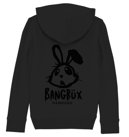 Kids Organic Hoodie "bunny black" (print)