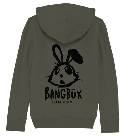 Kids Organic Hoodie "bunny black" (print)