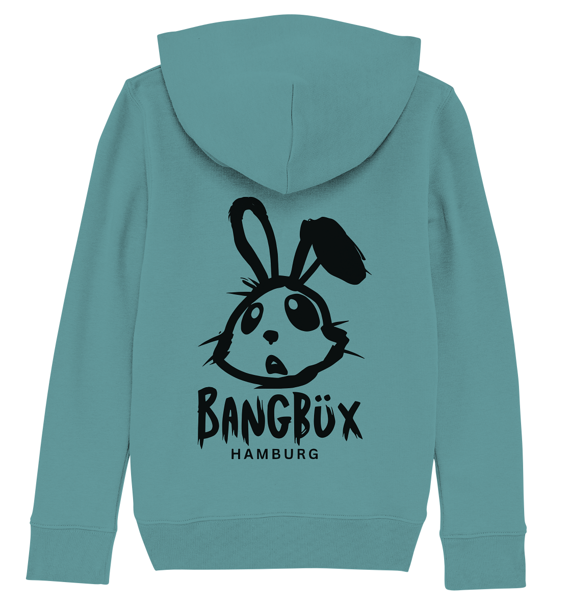 Kids Organic Hoodie "bunny black" (print)