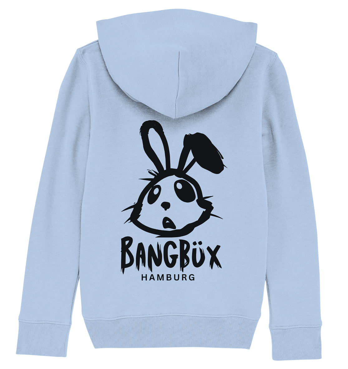Kids Organic Hoodie "bunny black" (print)