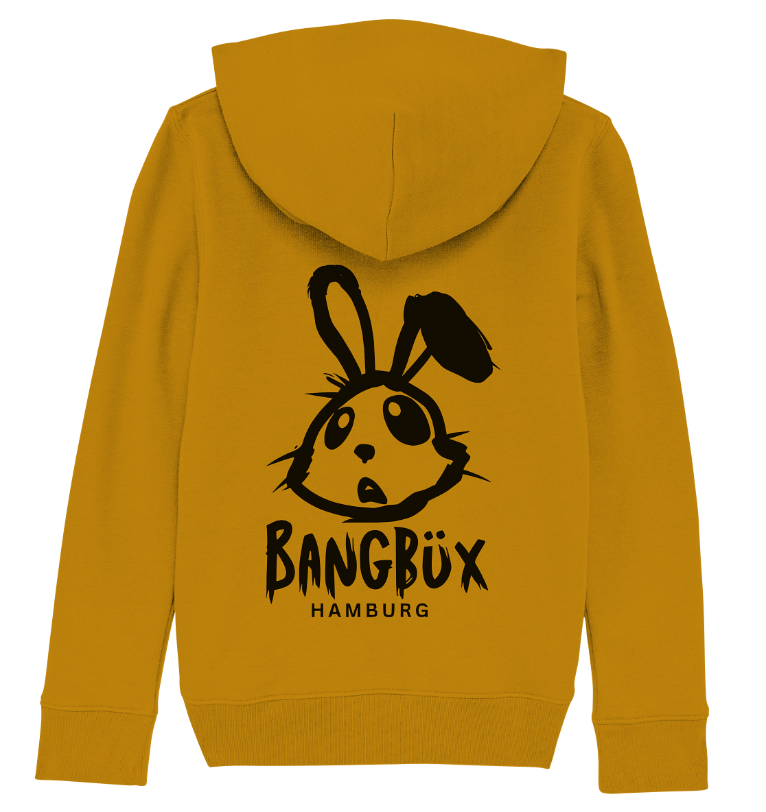 Kids Organic Hoodie "bunny black" (print)
