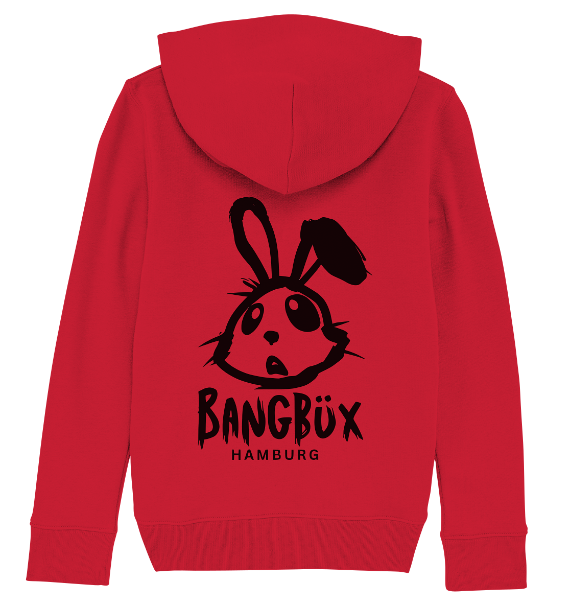 Kids Organic Hoodie "bunny black" (print)