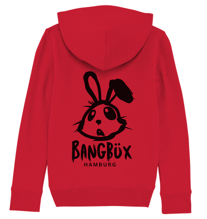 Kids Organic Hoodie "bunny black" (print)