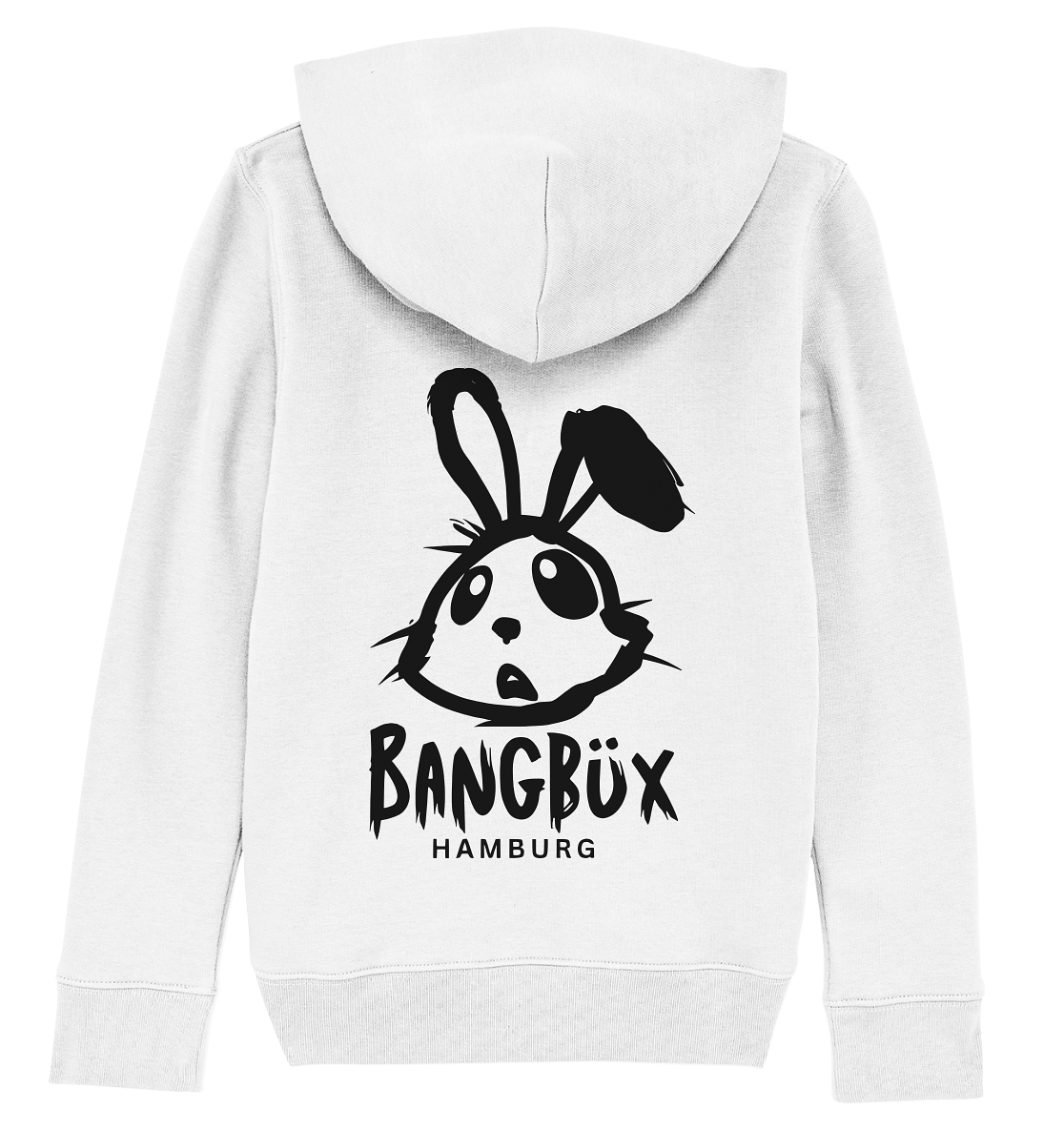 Kids Organic Hoodie "bunny black" (print)