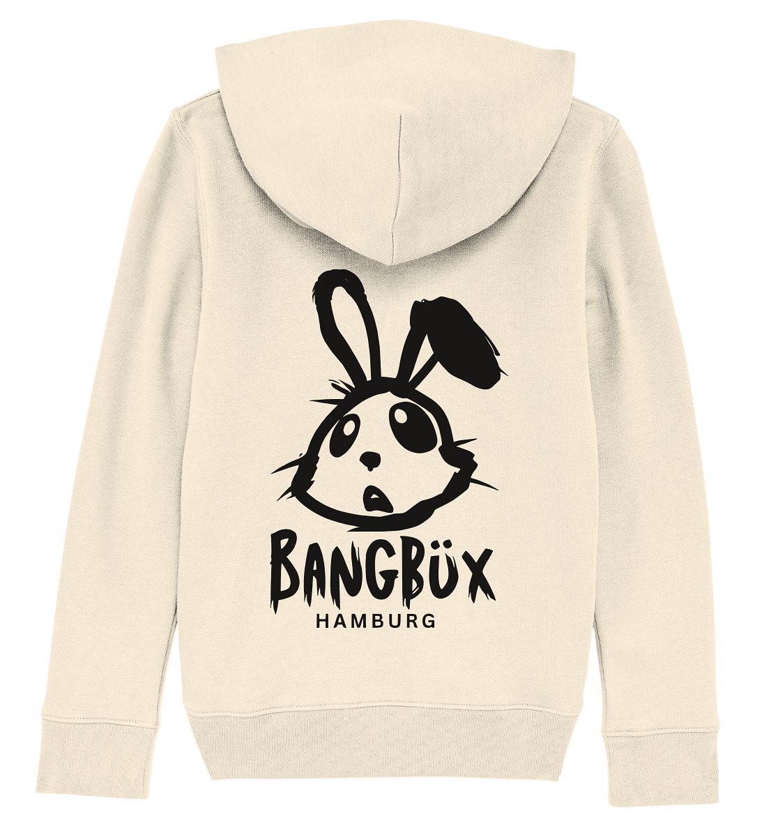 Kids Organic Hoodie "bunny black" (print)