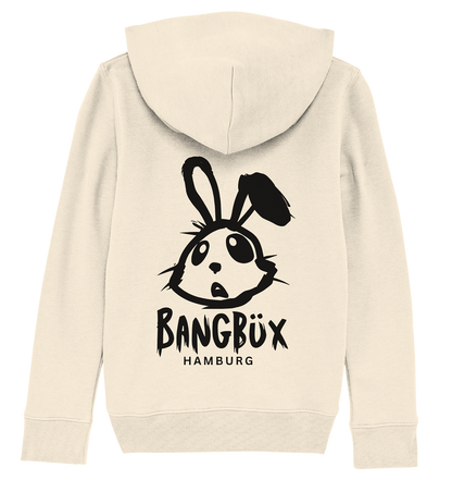 Kids Organic Hoodie "bunny black" (print)