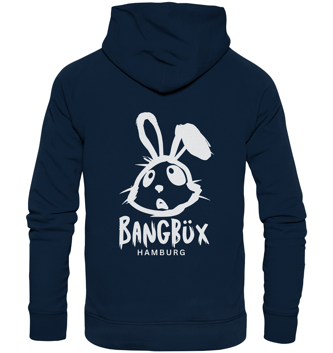 Organic Hoodie "bunny white" (print)
