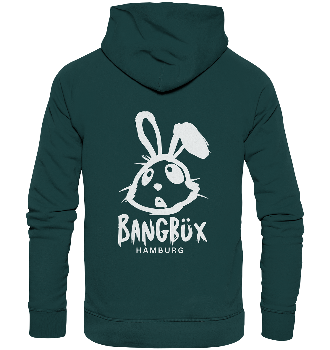 Organic Hoodie "bunny white" (print)