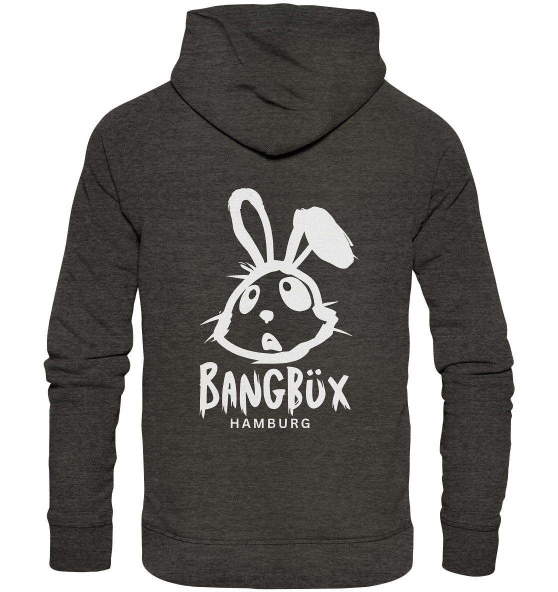 Organic Hoodie "bunny white" (print)
