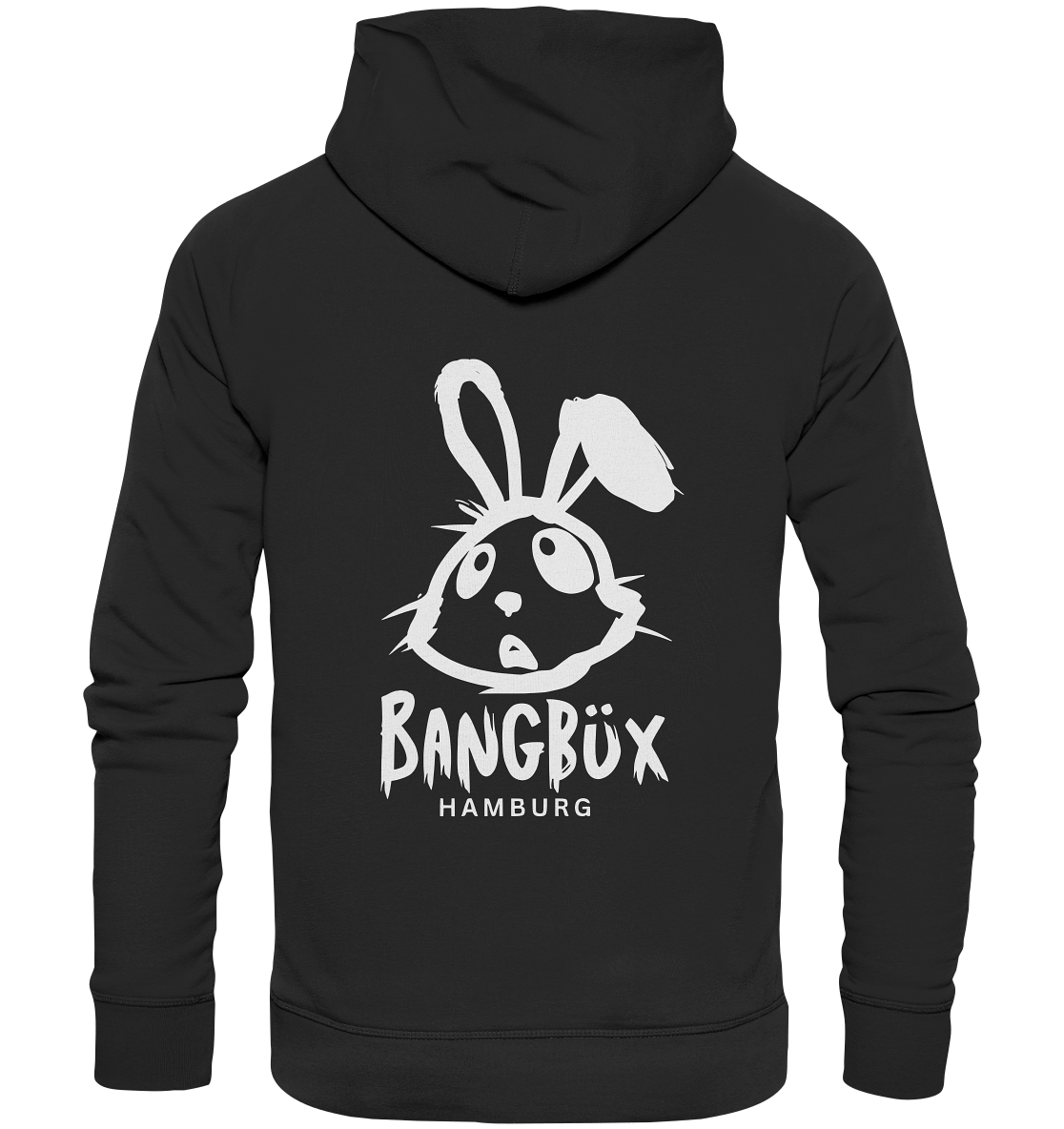 Organic Hoodie "bunny white" (print)