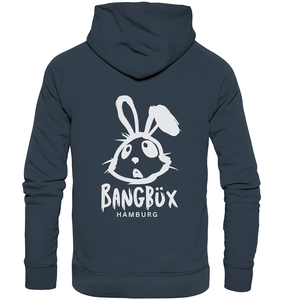 Organic Hoodie "bunny white" (print)