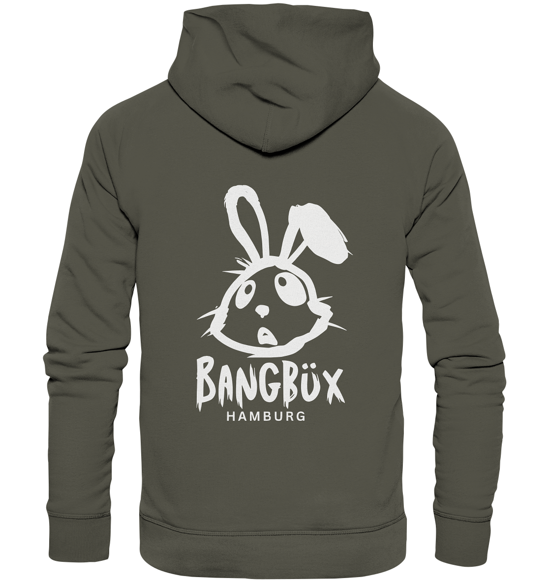 Organic Hoodie "bunny white" (print)