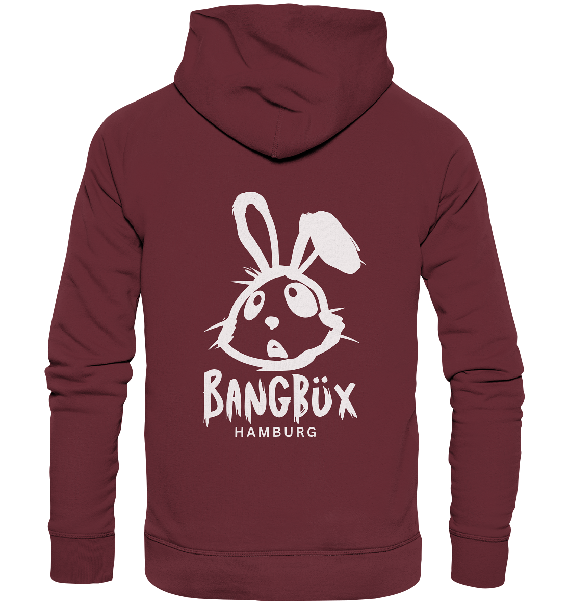 Organic Hoodie "bunny white" (print)
