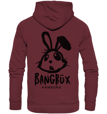 Organic Hoodie "bunny black" (print)