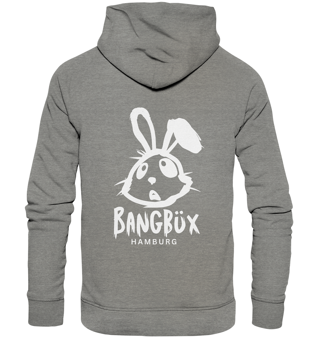 Organic Hoodie "bunny white" (print)