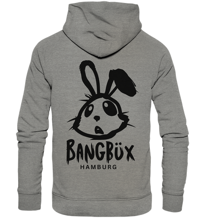 Organic Hoodie "bunny black" (print)